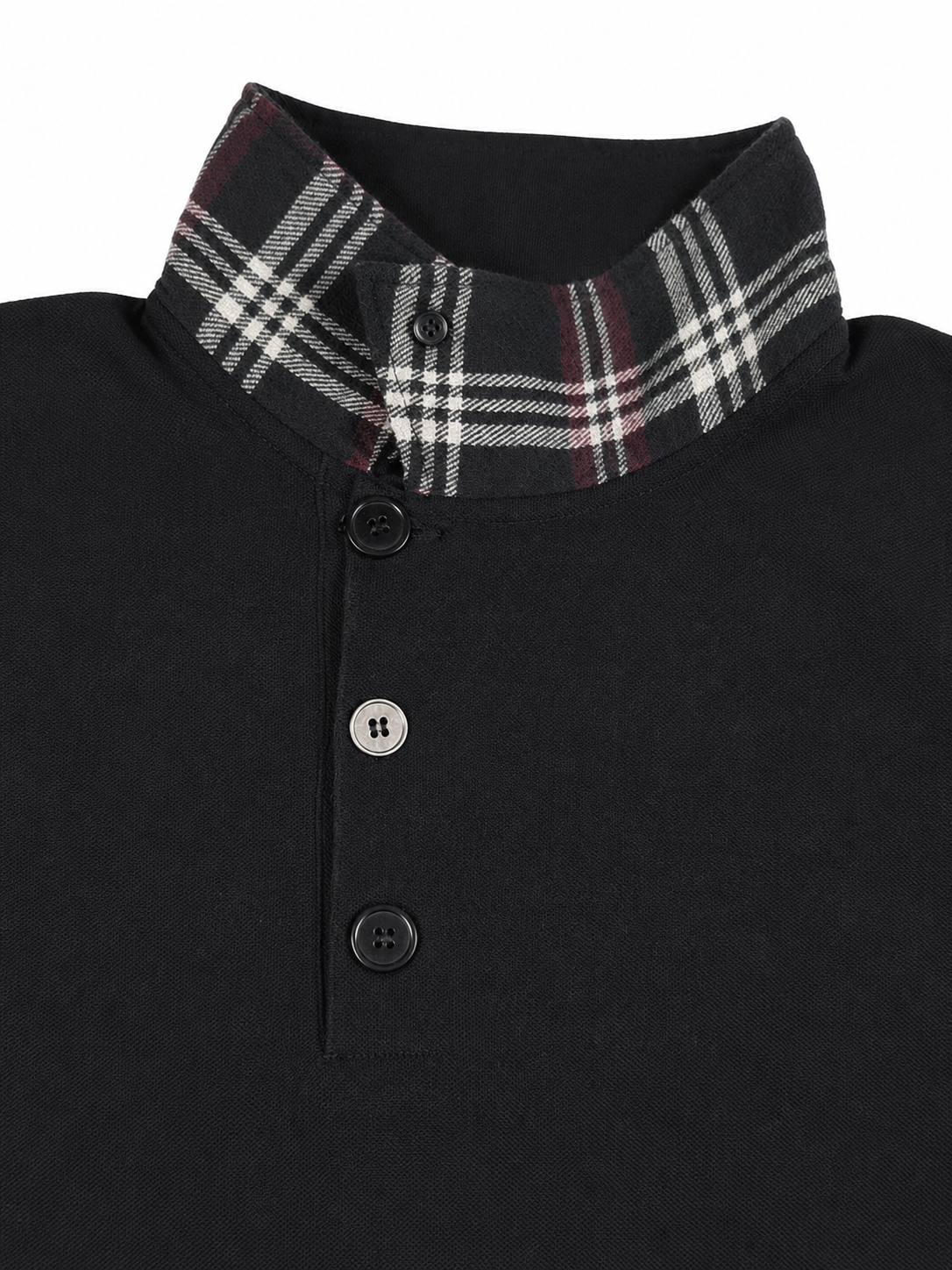 Black Plaid Polo