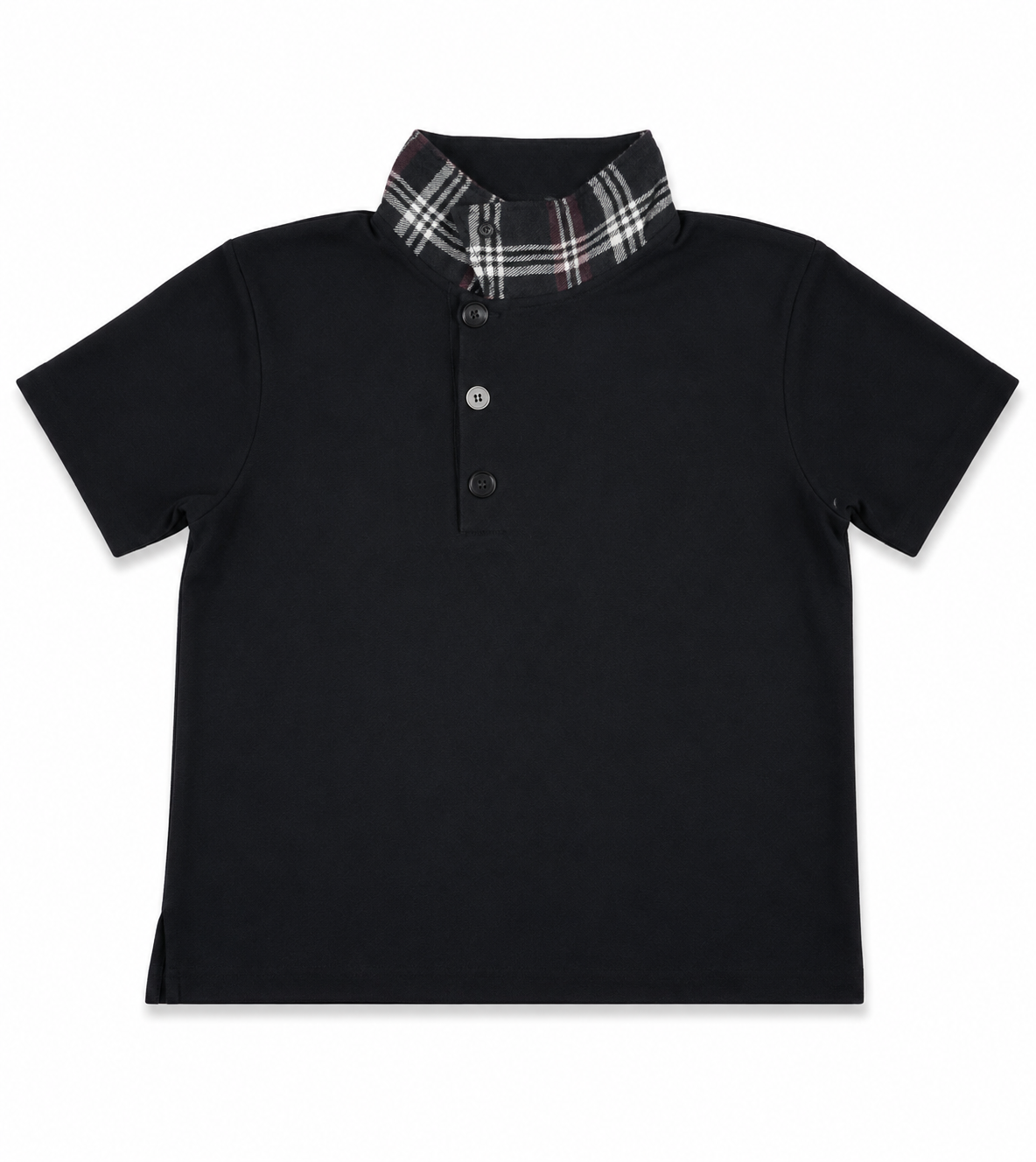 Black Plaid Polo